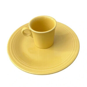Fiesta Ware Butter Yellow 2 Piece Dinner Plate and Mug GUC